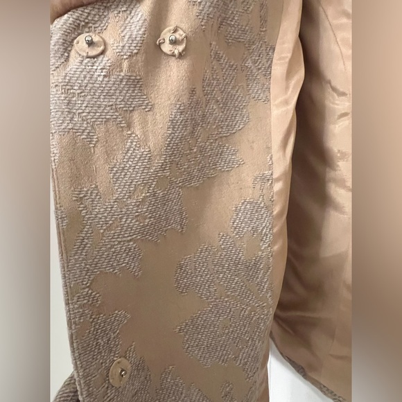 Anthropologie Odille Brocade Faux Fur Collared Jacket, 60s, Mid Century  - Sz 2 - Picture 9 of 16